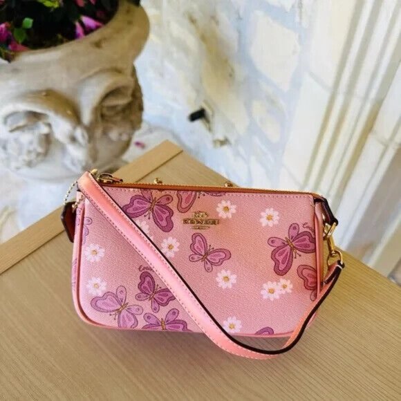 Coach Rowan Butterfly Leather Satchel/ Natalia Wallet Pink NWT Womens Authentic - Picture 10 of 15